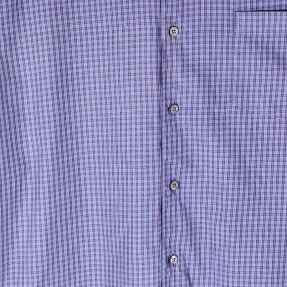 Ermenegildo Zegna Blue Micro Checks Cotton Button Front Shirt - Picture 2 of 4
